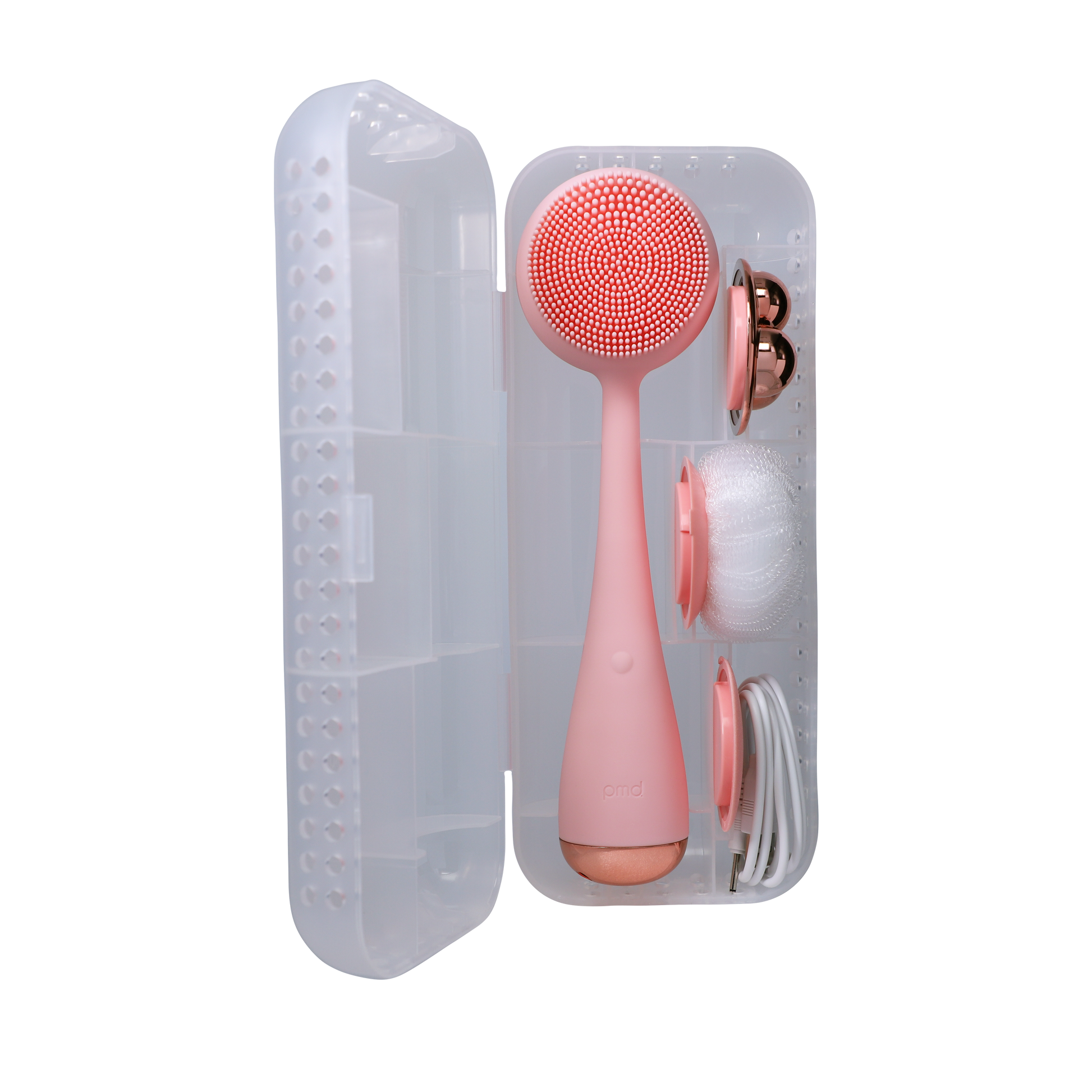 4003-Case?PMD Clean Body Case with blush PMD Clean Body and accessories inside