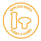Red Replacement Discs - Very Coarse 24 Small Discs
